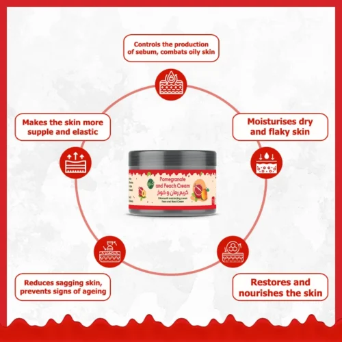 Crème à la grenade et à la pêche