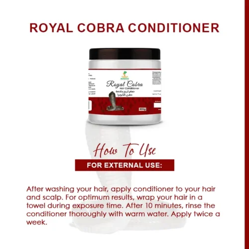 CONDITIONNEUR À L'HUILE DE COBRA NEFERTITI (HUILE DE SERPENT)